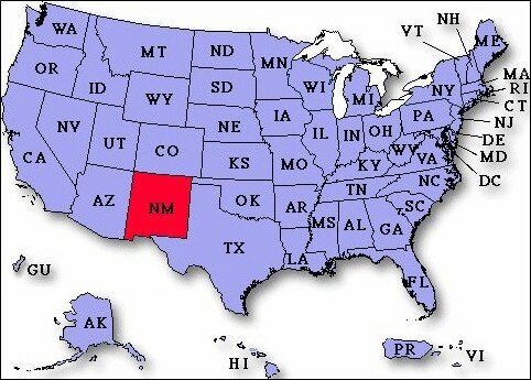 New Mexico, USA Location