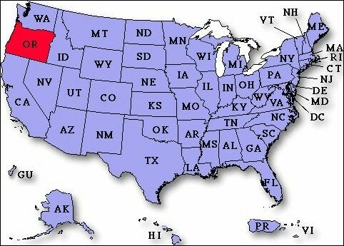Oregon, USA Location